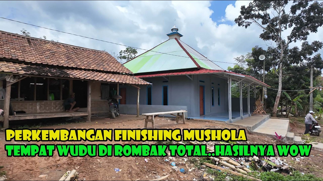 Perkembangan Finishing Mushola. Tempat Wudlu Di Rombak Total..Hasilnya Wow Banget..