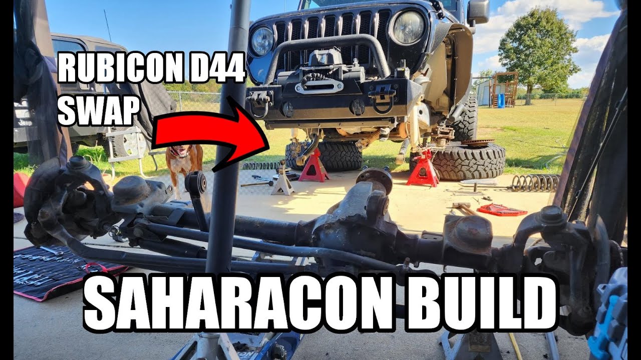 JK Rubicon Dana 44 Axle Swap into Jeep Sahara - Saharacon Build