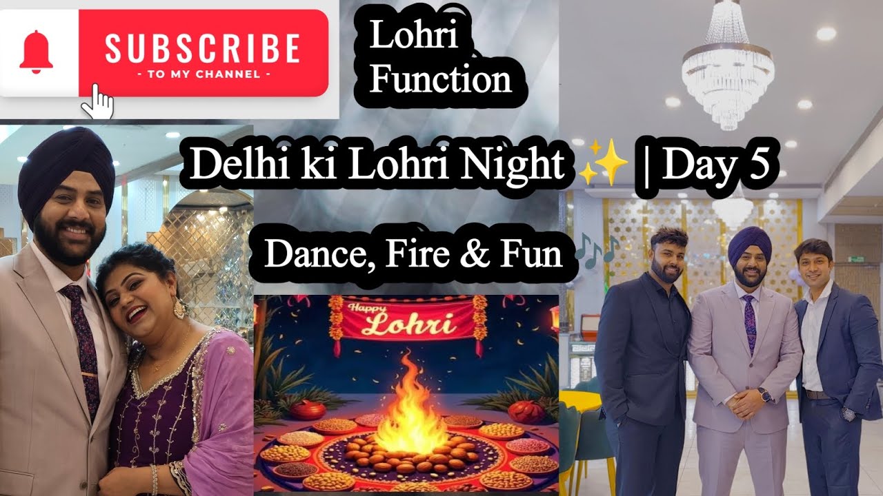 Lohri Function Day 5 in Delhi | Full Celebration Vlog 🔥| Bonfire, Dance & Fun | “Lohri Night 🔥”