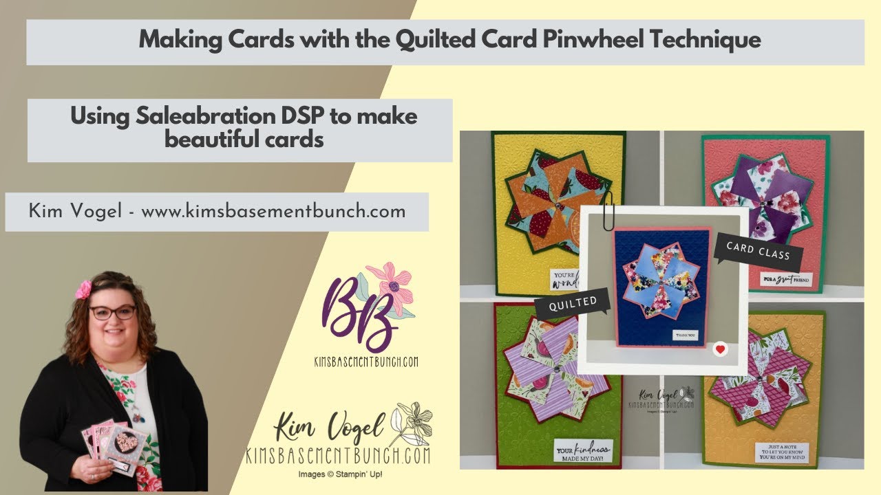 Making Cards with the Quilted Card Pinwheel Technique