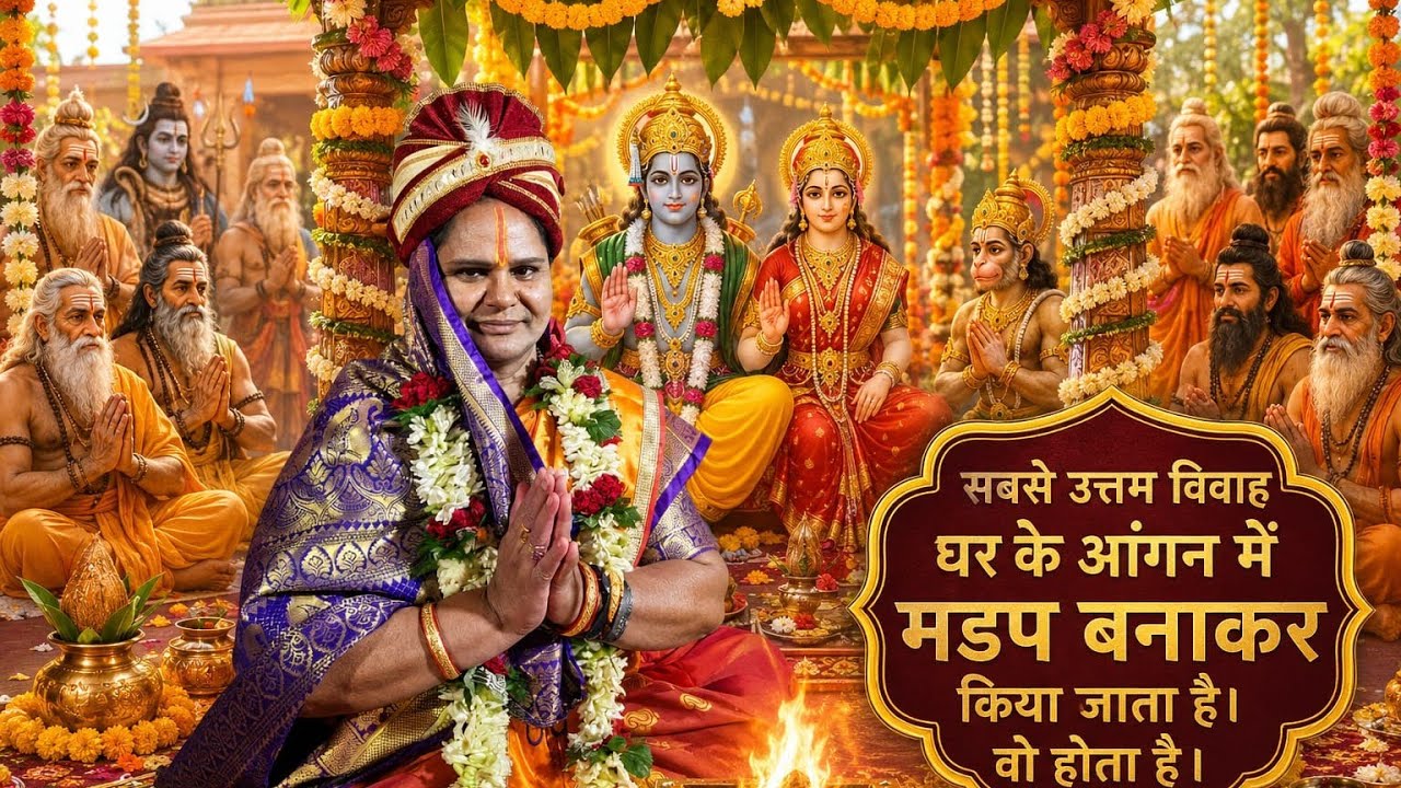 सबसे उत्तम विवाह घर के आंगन का अपने घर में जो मंडप बनाकर किया जाता है  उसे कहते है ।