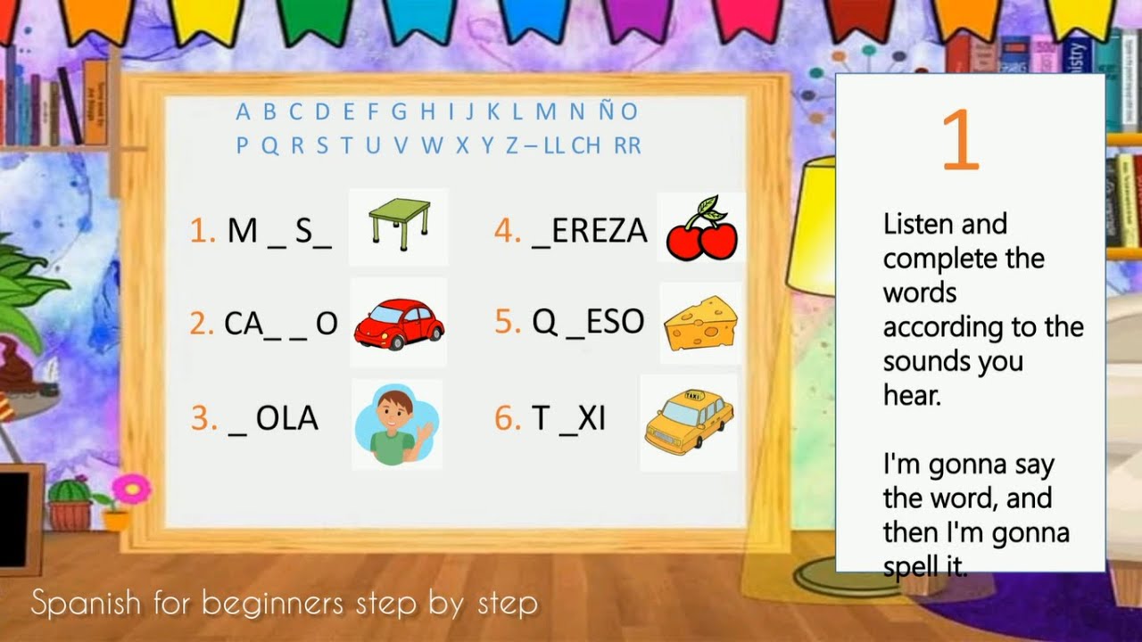 Alphabet games spanish + Exercises + Spanish words