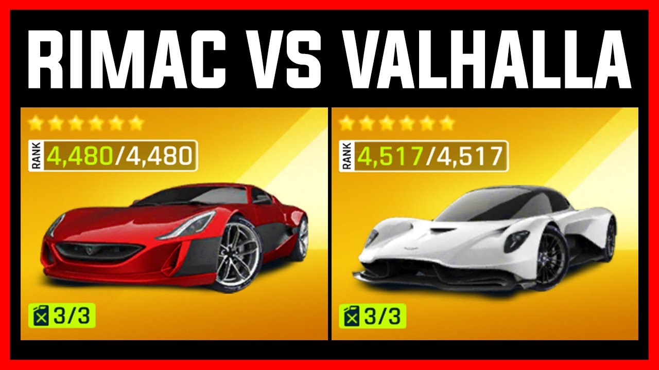 Asphalt 9 Rimac Concept One VS Aston Martin Valhalla