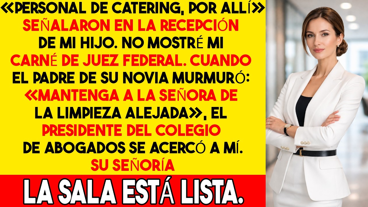 La mujer que confundieron con el catering… y cambió toda la sala