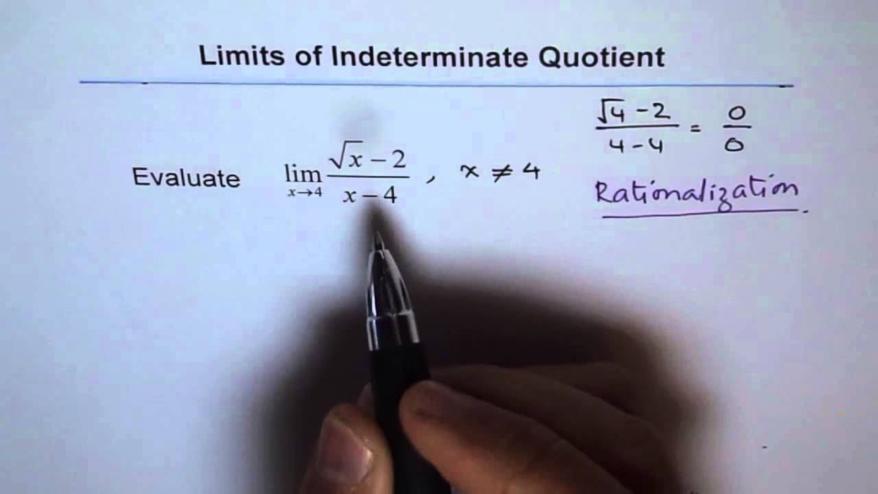 Limit by Rationalization Technique MCV4U