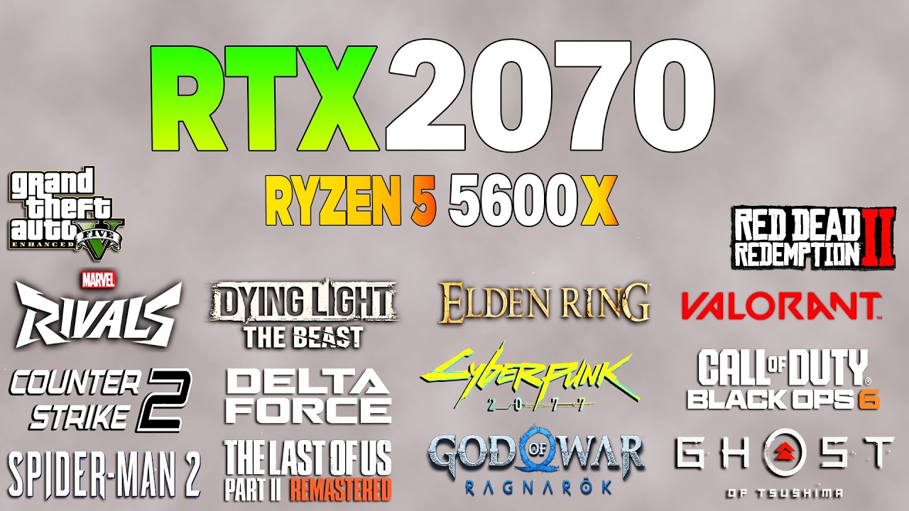 RTX 2070 + Ryzen 5 5600x - Test in 15 Games 1440p