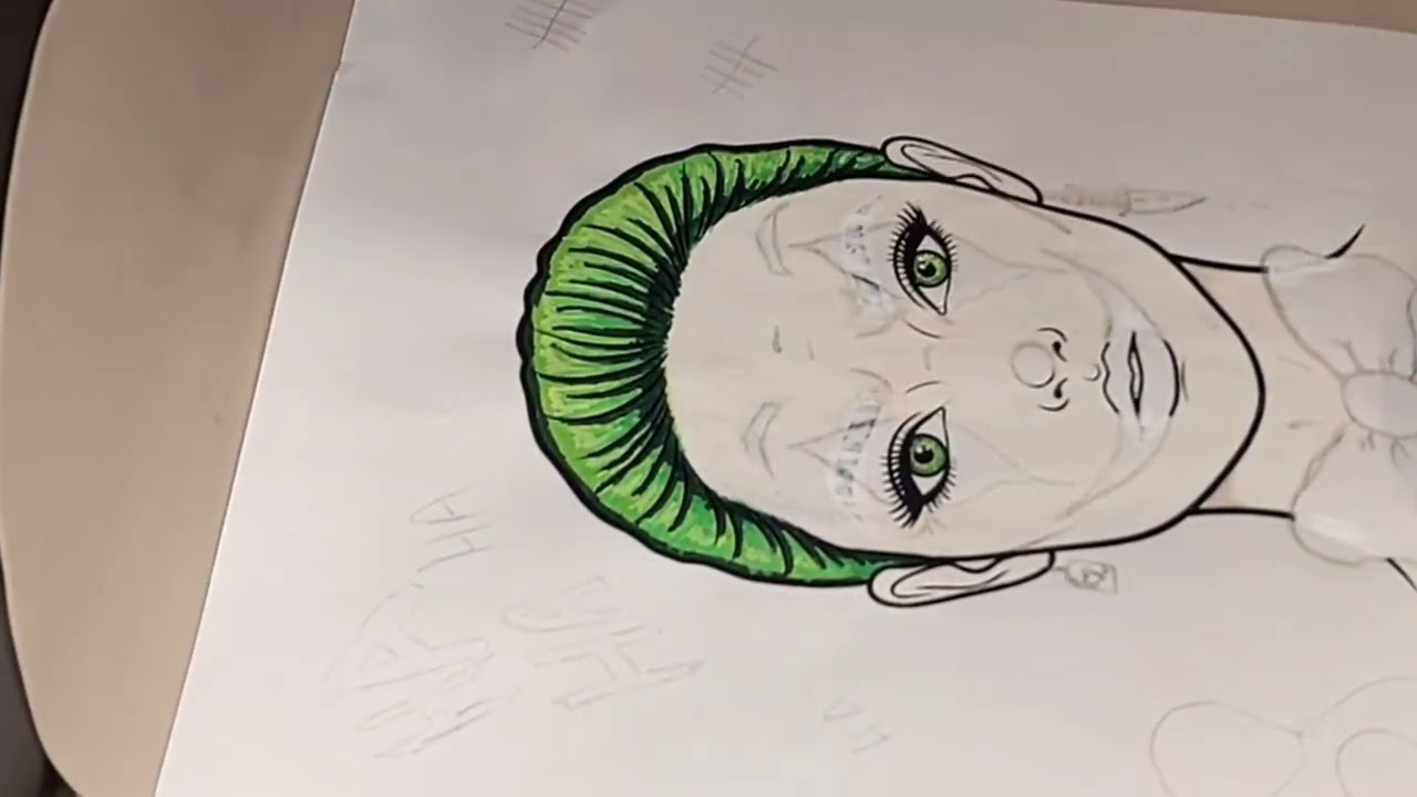 Coloring Process: Joker-Inspired Illustration | Marker & Ink Speedpaint