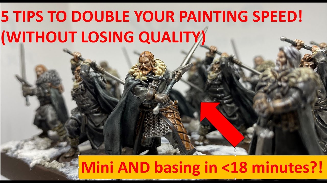 Speed Paint Miniature - FIVE TIPS to DOUBLE your speed! (CONSTRAST PAINTS USED!)