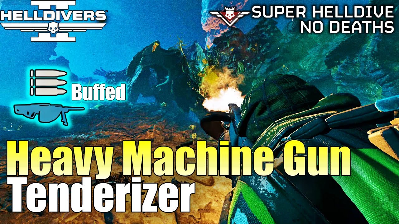 Helldivers 2 - Buffed Heavy Machine Gun Gameplay on Super Helldive (No commentary)