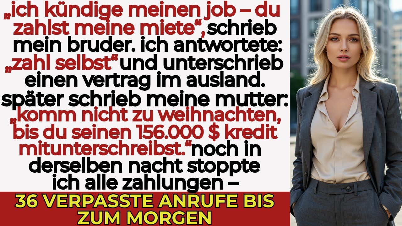 Im Familienchat schrieb mein Bruder: &bdquo;Ich k&uuml;ndige &ndash; du zahlst.&ldquo; &mdash; Ich: &bdquo;156 000? Frag die Bank.&ldquo;