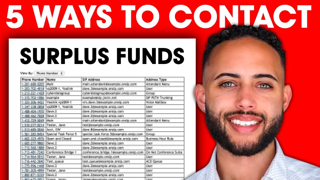 Surplus Funds Leads: 5 Ways To Contact People 📞