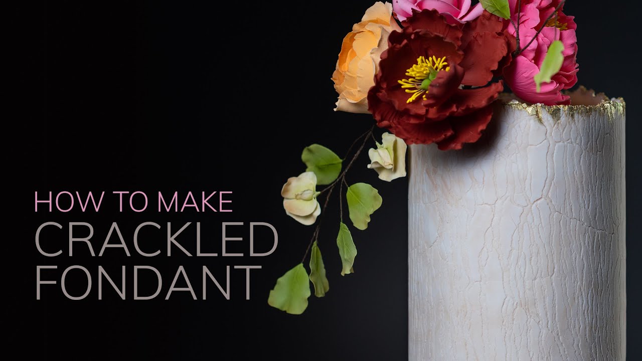 How to make crackled fondant - step by step