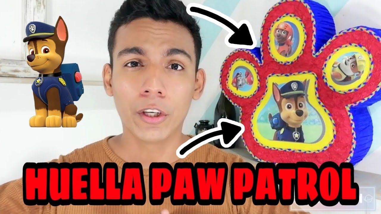 PAW PATROL PIÑATA DE HUELLA (DECORACION) || JULIO LEYTTON