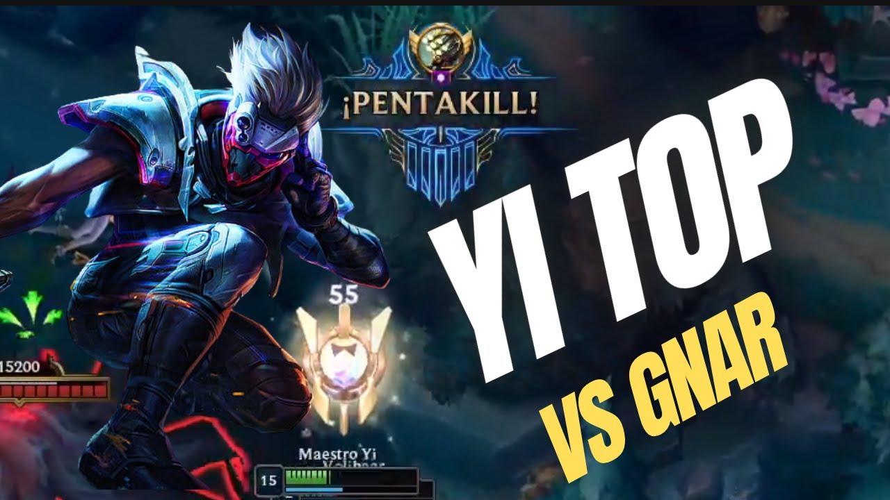 ¡DESTROCÉ a Gnar con Maestro Yi TOP! - PARTIDA COMPLETA | El mejor YI DE LAN