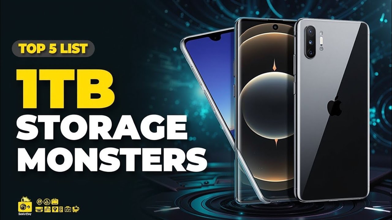 Top 5 Smartphones with 1TB Storage 🔥 Samsung S25 Ultra, OnePlus 13 & More &ndash; Hindi Tech Review 2025!