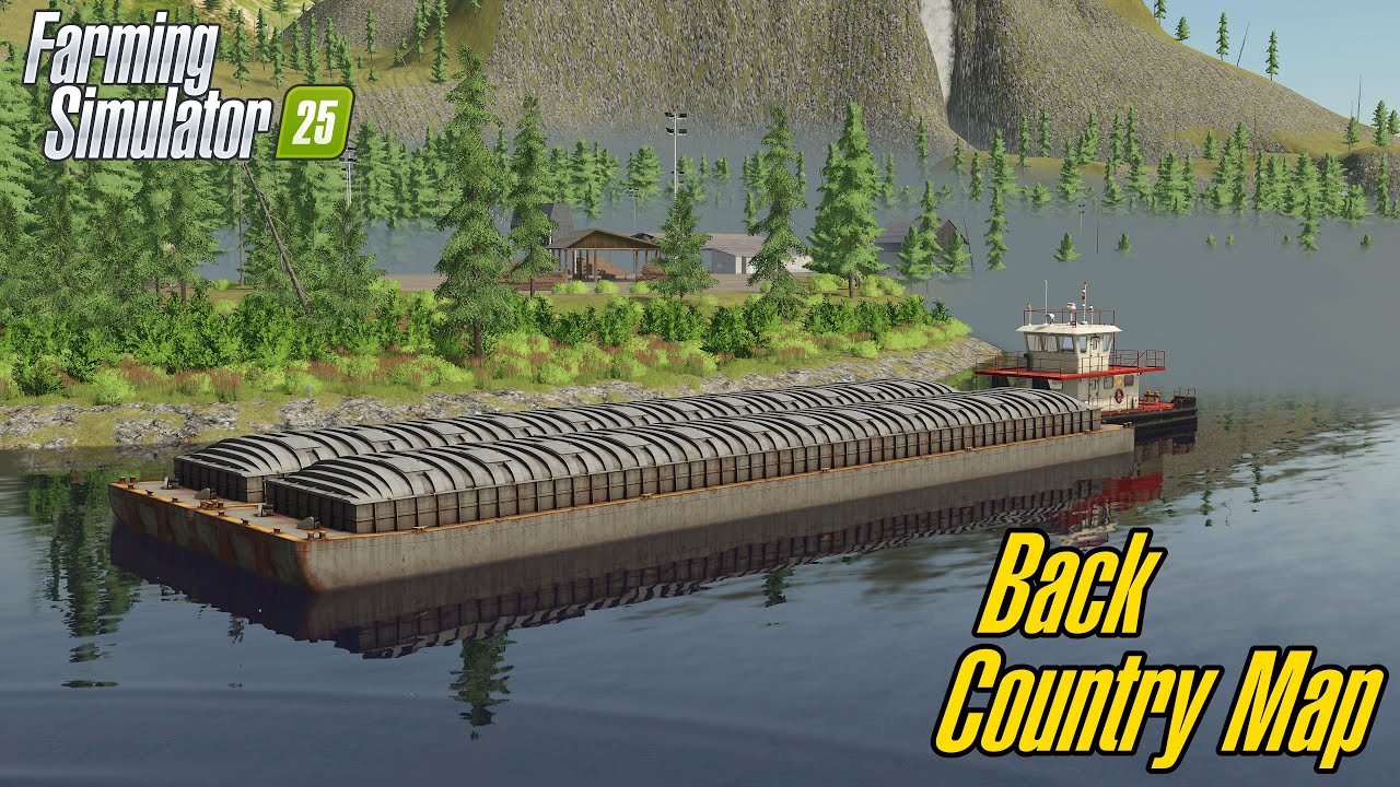 Farming Simulator 25 🚧 Back Country Map 🚧 Episode 7 - Load our new tug boat with woodchips 👷‍♂️