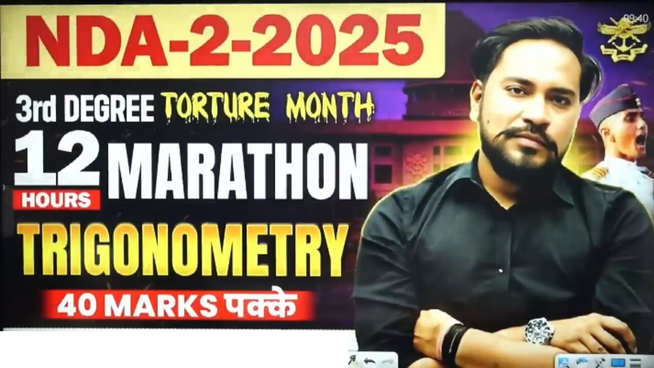 🔥NDA 2 2025 | TRIGONOMETRY📚 |📢NDA Maths 12Hours Marathon🚀 | 40 Marks Confirm✅|Neeraj Baisla#nda2025​