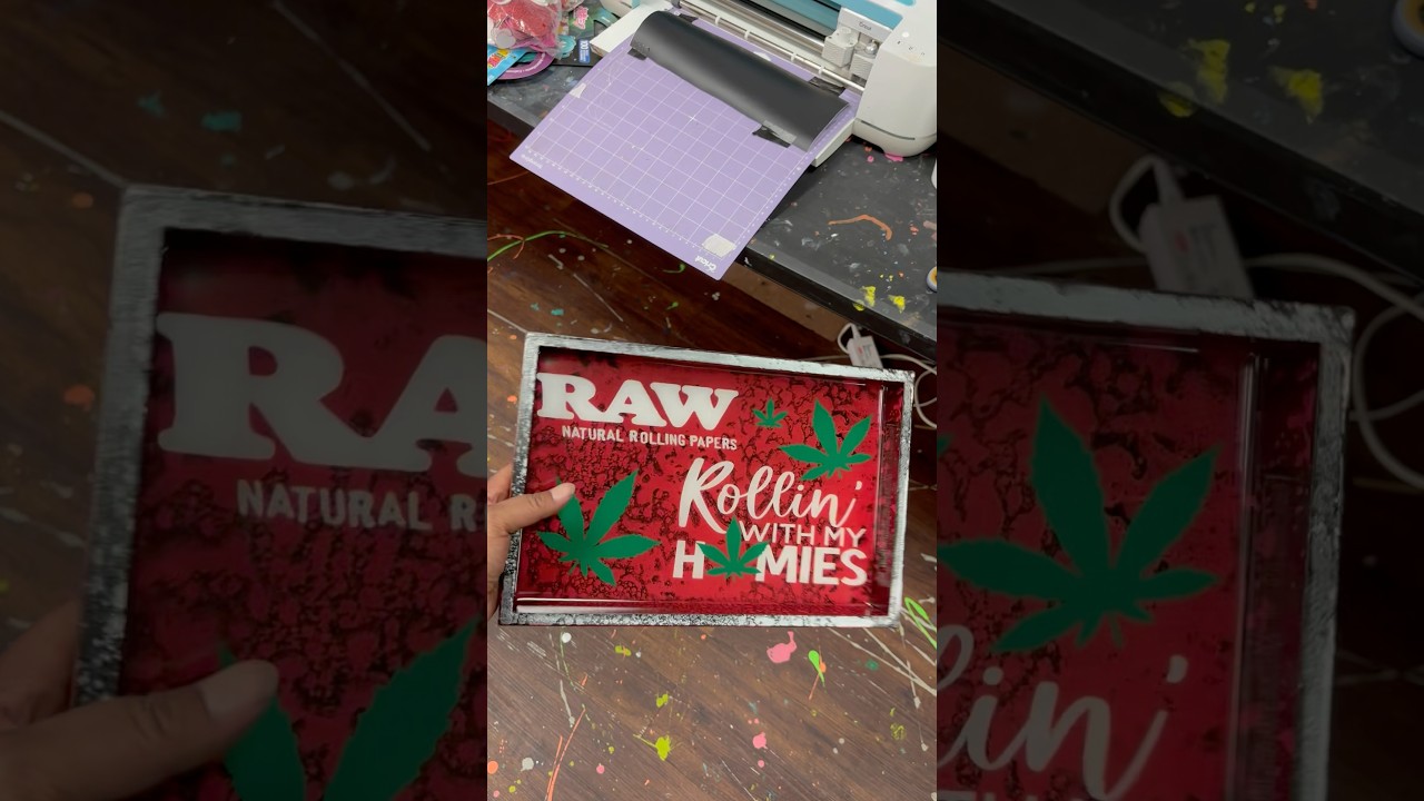 DIY Sip And Paint Party Ideas | Rolling Trays | Tray Painting Ideas | Tray #rollingtray #shorts #art