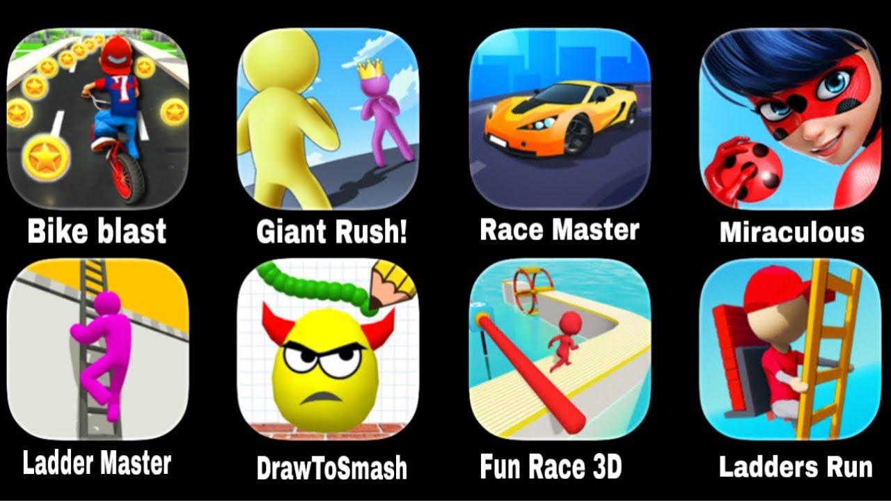 Giant Rush! & Race Master & StreetChaser & Ladder Master Gameplay please subscribe 🙏