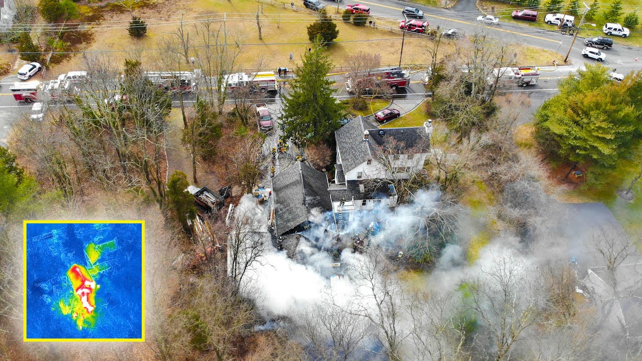 Box Alarm Structure Fire (Thermal Drone) Wall New Jersey 2/19/23