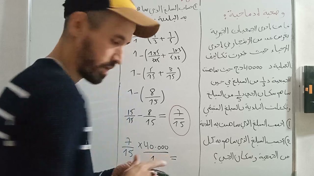 وضعية إدماجية رائعة حول الكسور               للسنة 3 متوسط