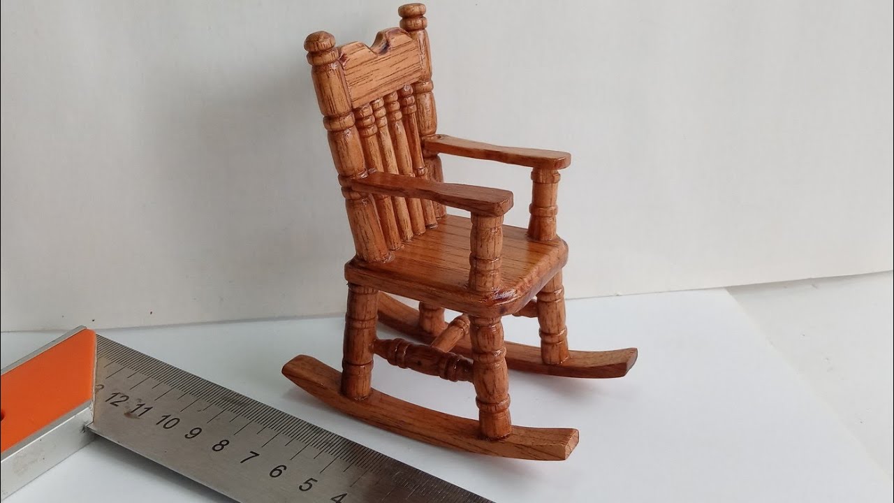 Como hacer una mecedora miniatura de madera