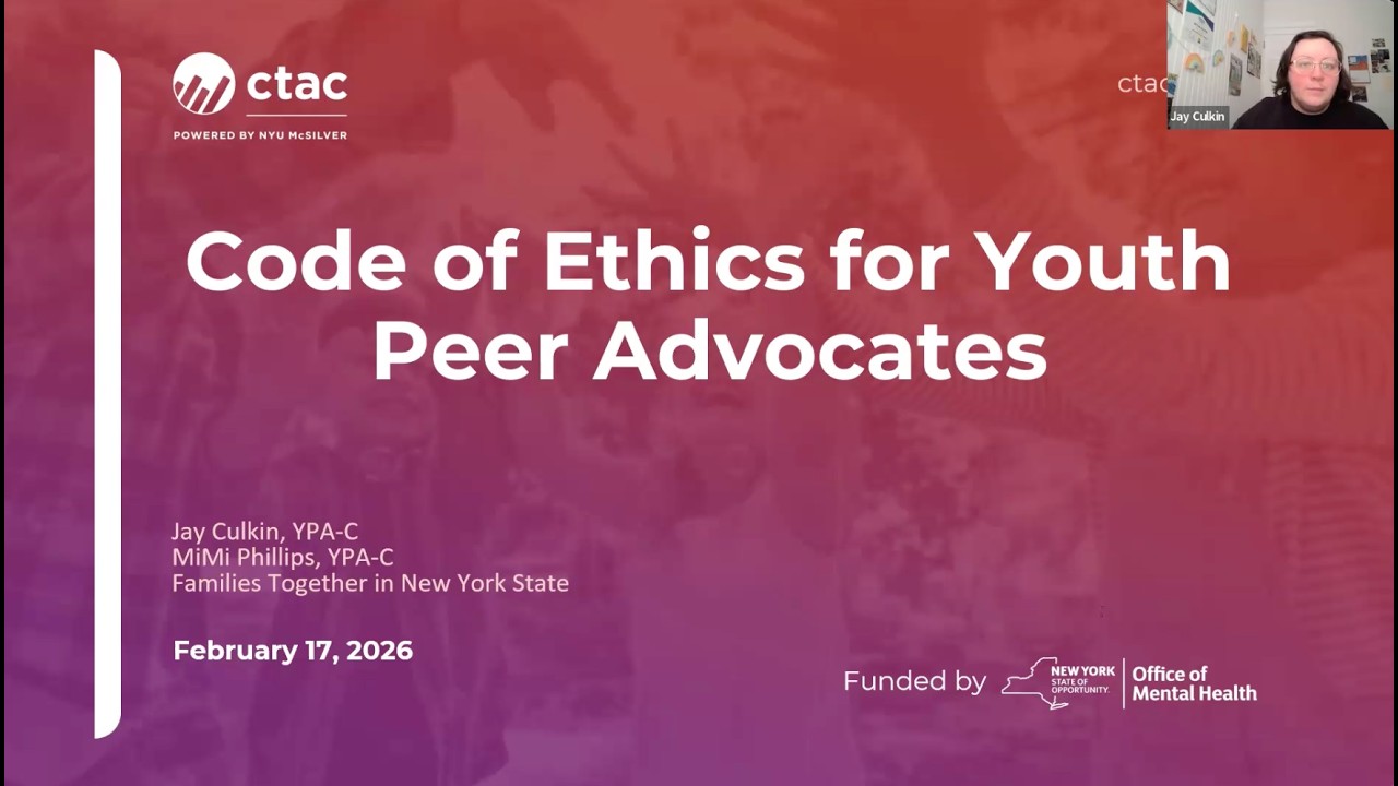 Code of Ethics for Youth Peer Advocates (YPAs)