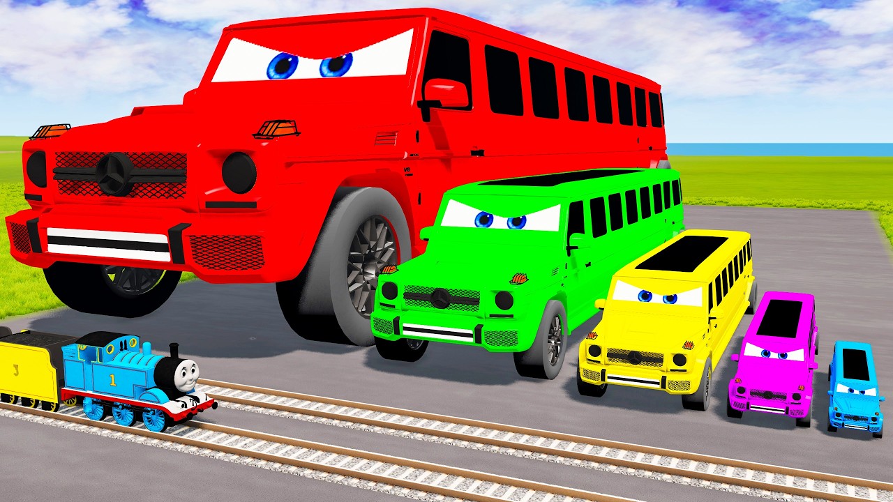Big & Small Colors Long Vizor VS Trains Thomas | BeamNG.drive