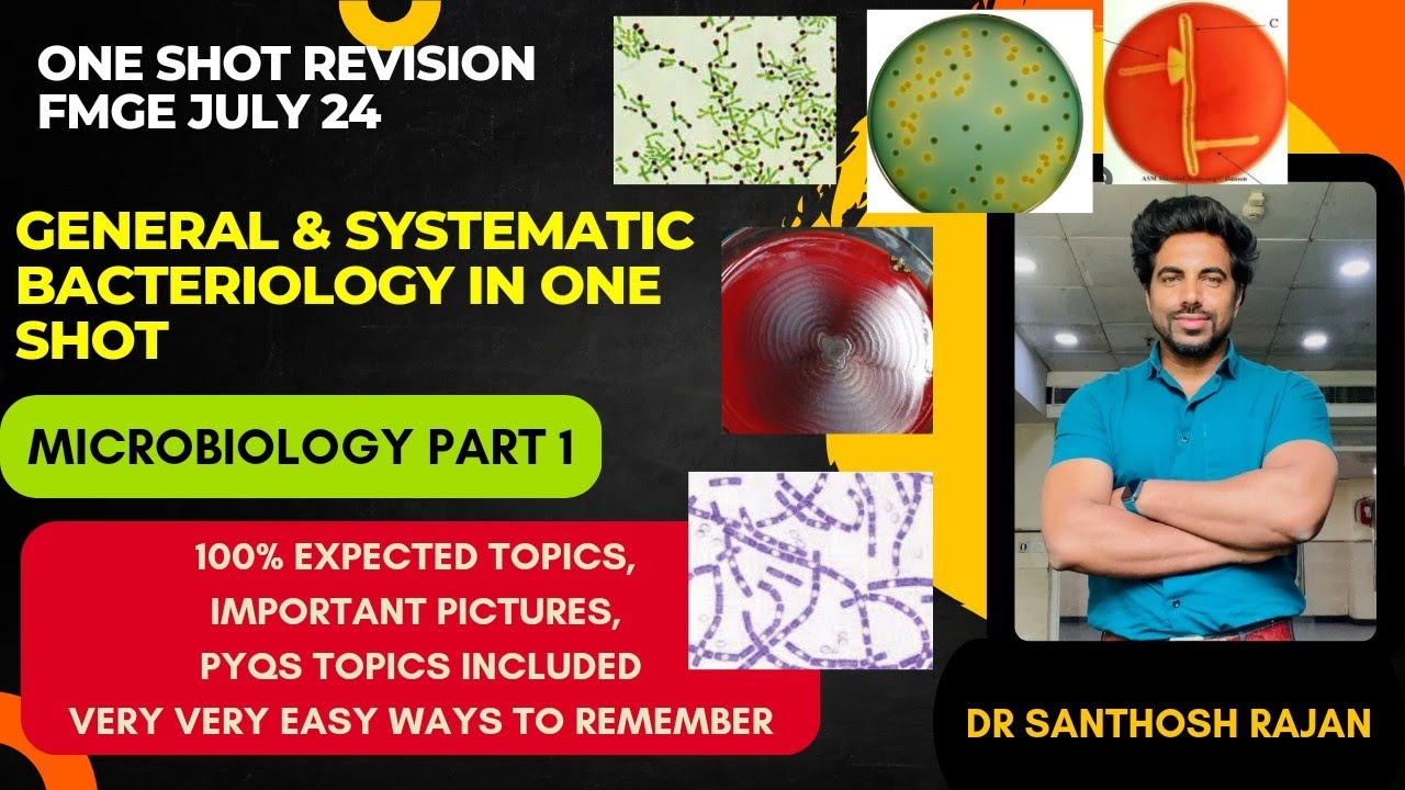 REVISION FMGE JULY 2024| MICROBIOLOGY |GENERAL & SYSTEMATIC BACTERIOLOGY IN ONE SHOT | NEET PG 24 |