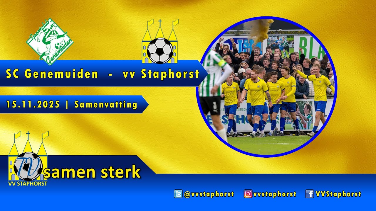 SC Genemuiden - vv Staphorst | 15.11.2025 | Samenvatting