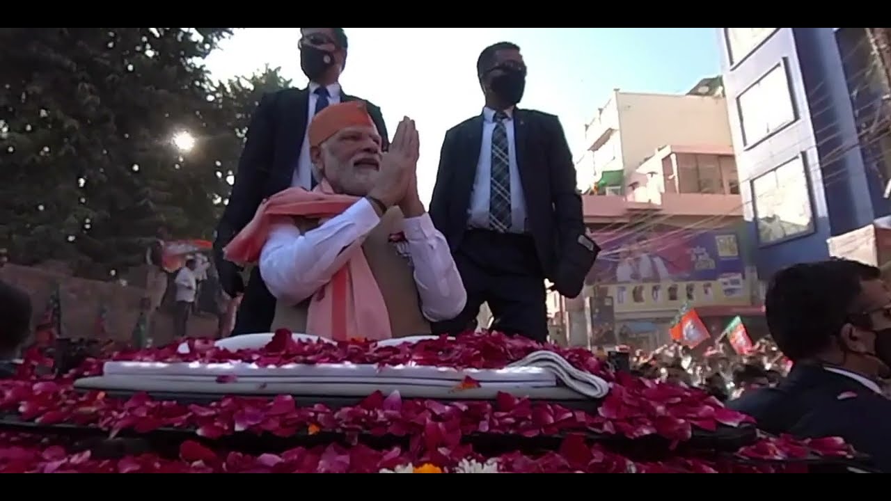 360 Degree view of PM Modi’s roadshow in Varanasi