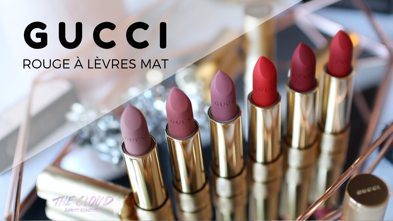 6 MÀU SON LÌ HIGH-END ĐẸP NHẤT NHÀ GUCCI | GUCCI ROUGE À LÈVRES MAT SWATCHES
