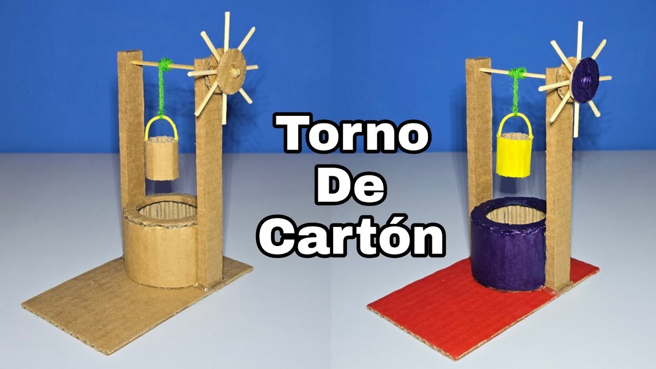 Cómo Hacer Un Torno De Cartón Casero | Maquina Simple