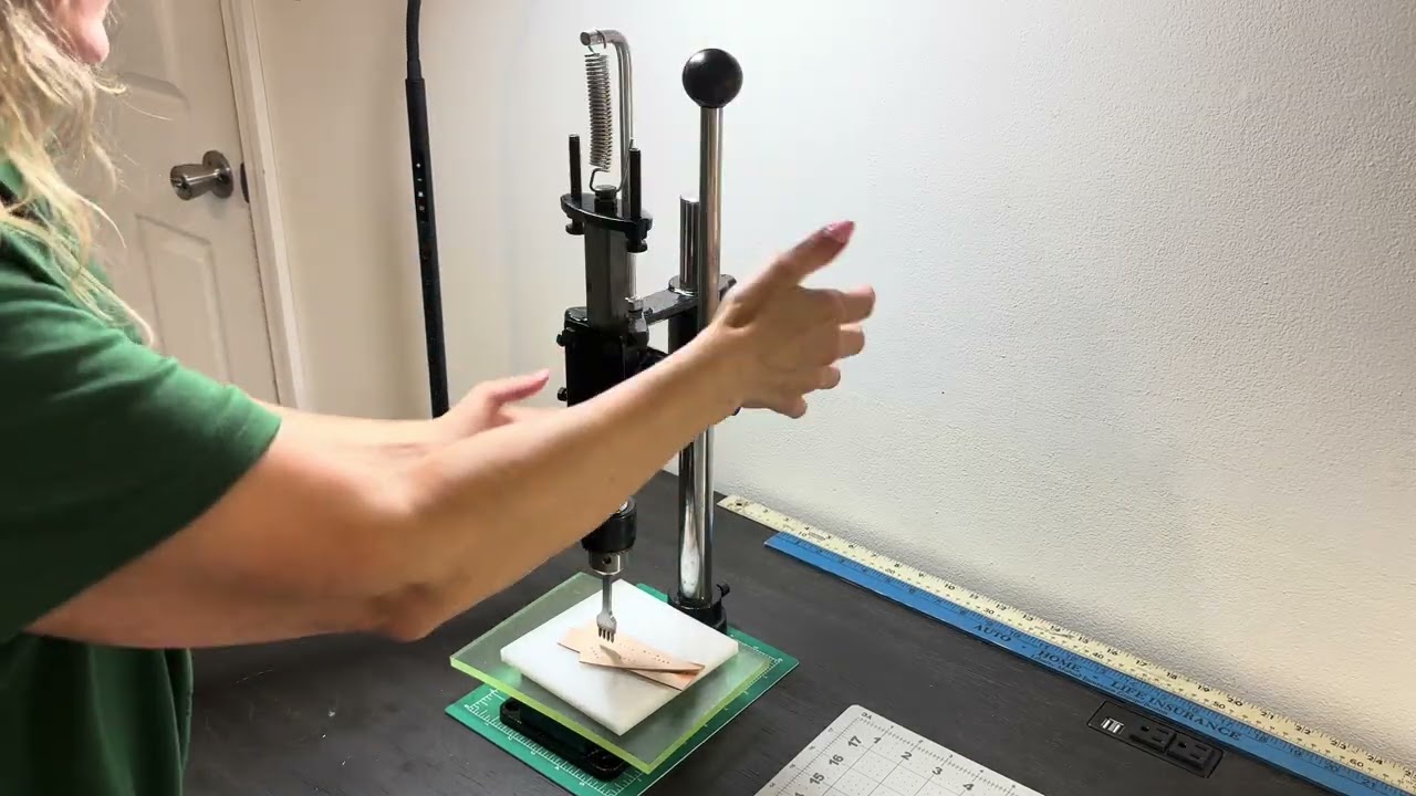 Leather Hole Puncher Manual Press Machine - from Amazon