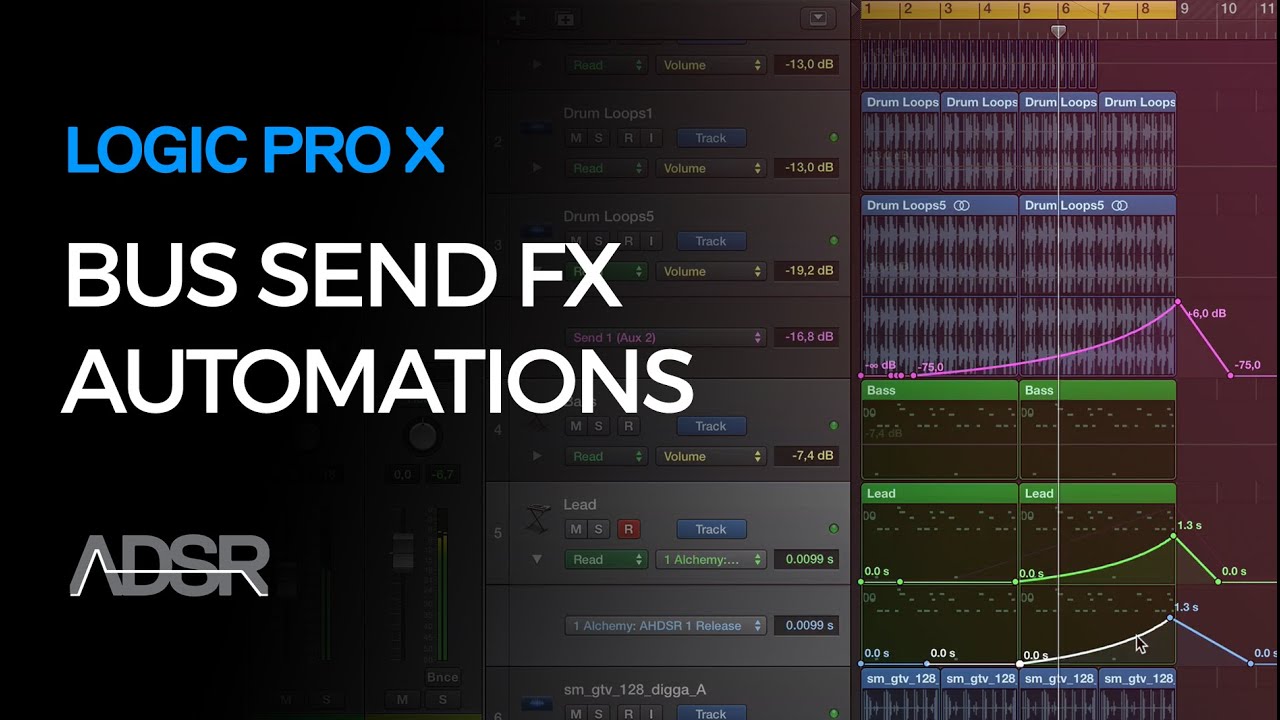 Logic Pro X — автоматизация Bus Send FX для создания мощных переходов