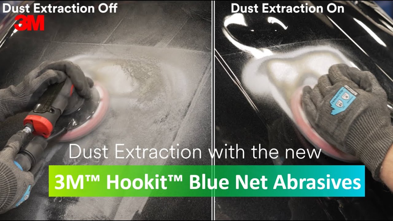 Get Optimal Dust Extraction with the new 3M™ Hookit Blue Net Abrasives for Collision Repair