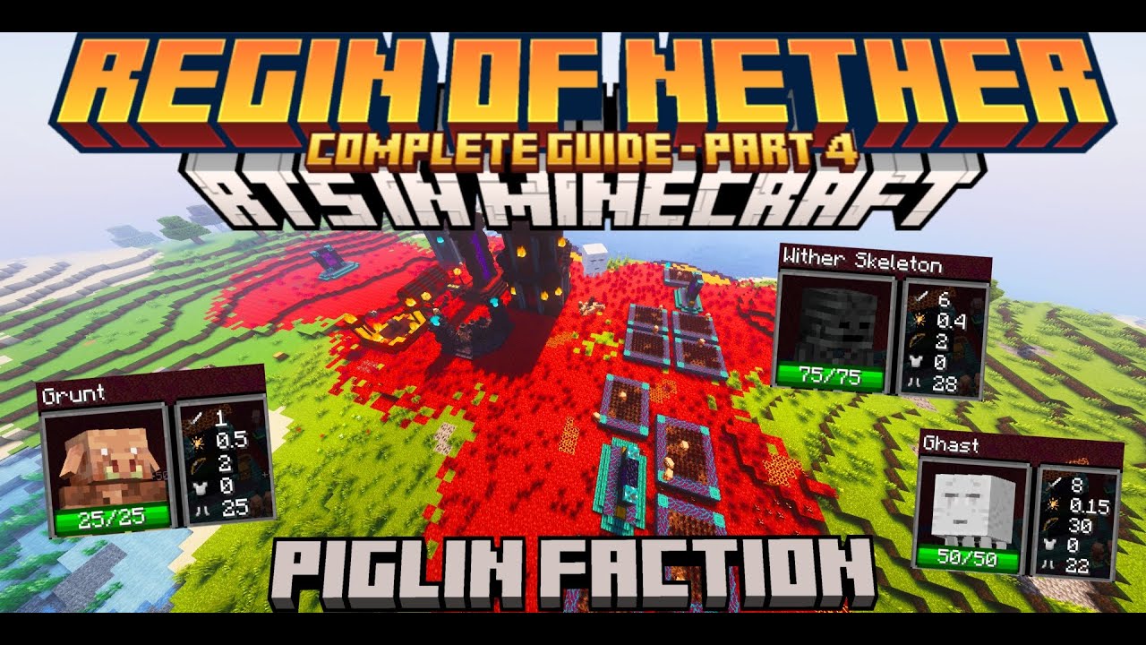 Regin of Nether RTS - Mod Guide Part 4 - Piglin Faction