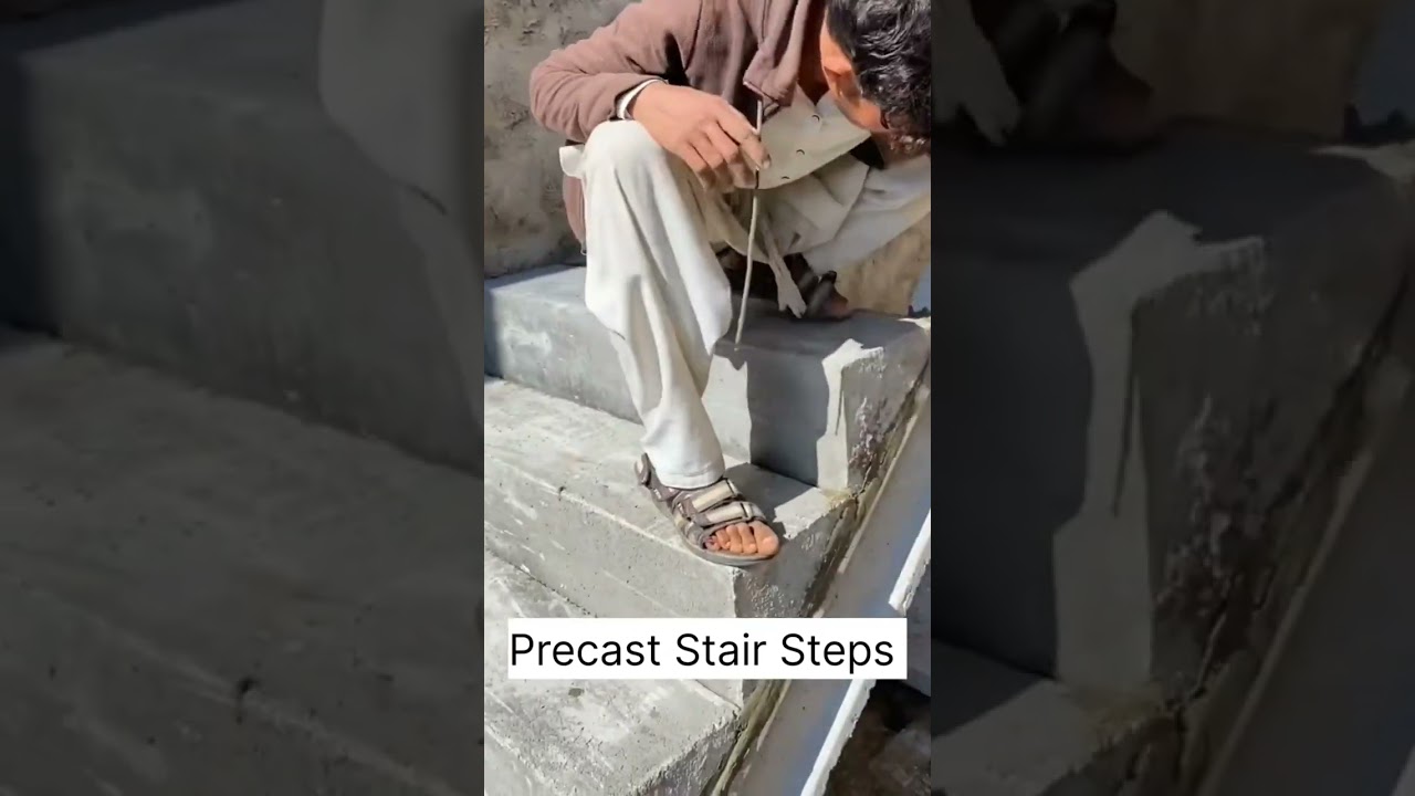 How to make precast stairs || concrete stair || hoe to fix precast stair