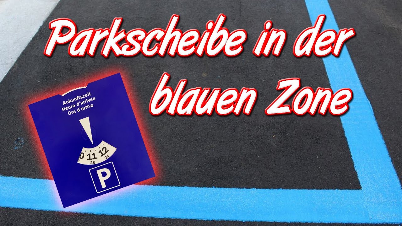 Parkscheibe in der blauen Zone