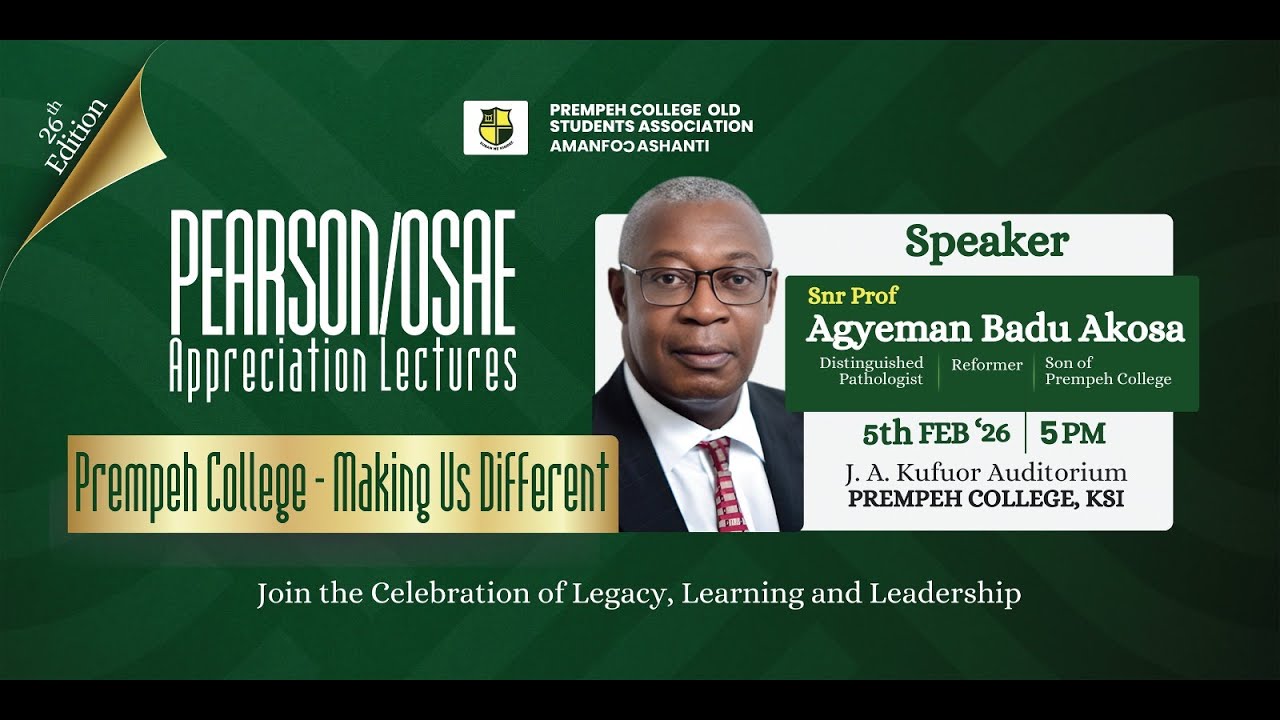 PEARSON/OSAE APPRECIATION LECTURE  2026