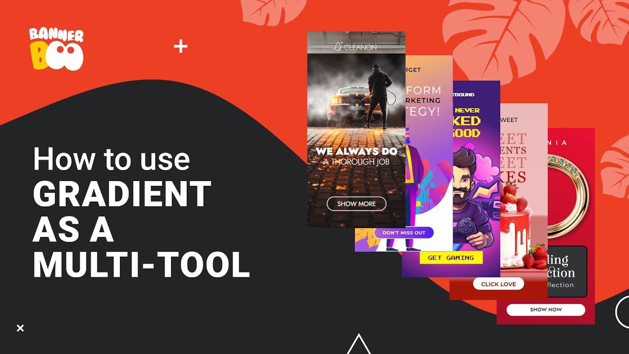 How to use gradient as a multi-tool in BannerBoo