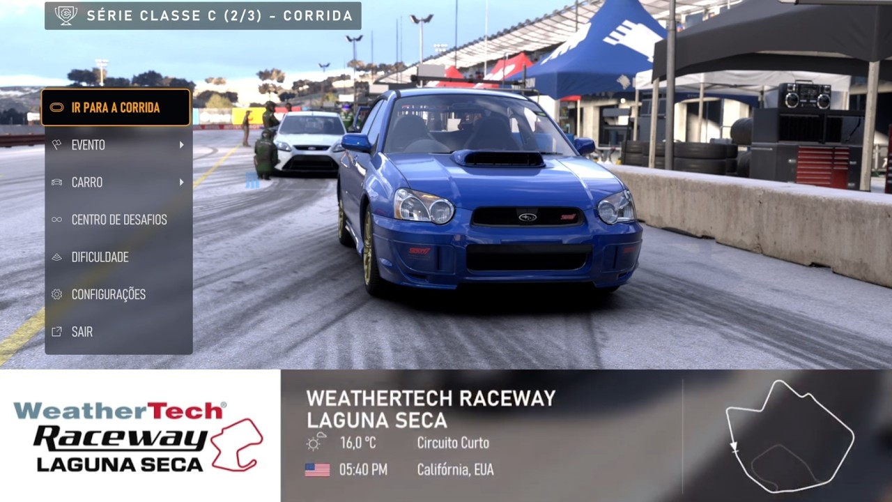 Copa dos Construtores Weathertech Raceway Laguna Seca com Subaru Impreza WRX STI 2004 Série Classe C