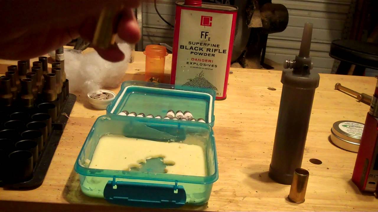 Filling a Martini Henry Round.