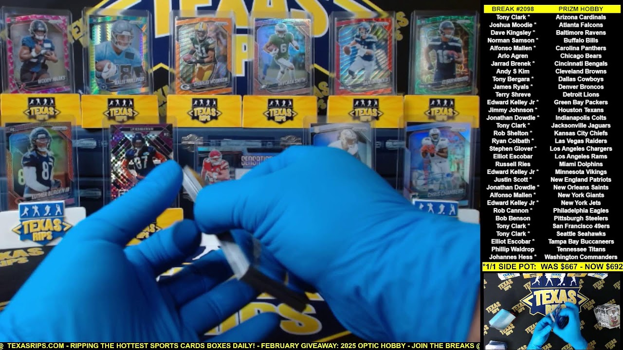 BREAK #2098 - 2025 PRIZM HOBBY FOOTBALL - MANGA & COLOR BLAST HUNTING