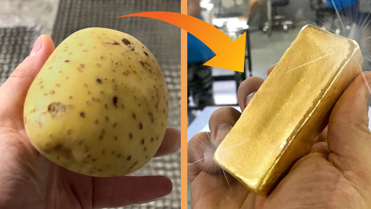 Как плавят золото картошкой? (метод старых ювелиров)
