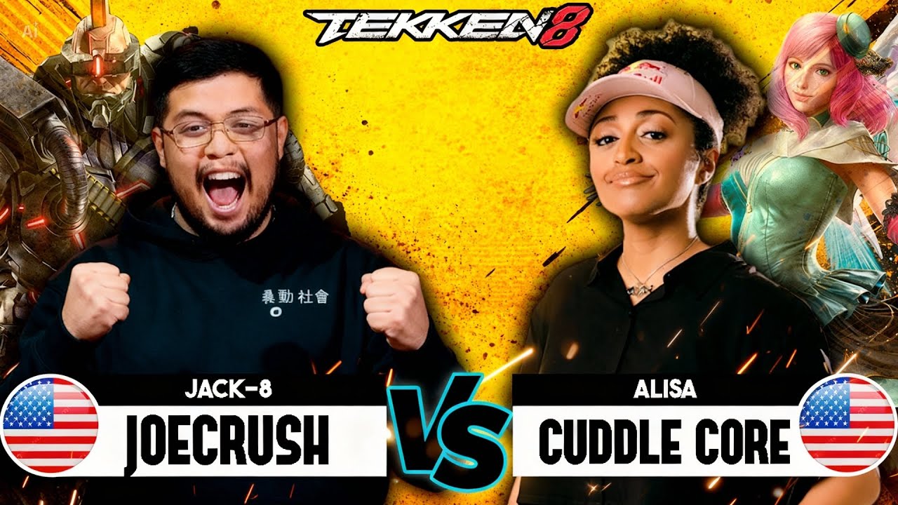 JOECRUSH (Jack-8) vs CUDDLE CORE (Alisa) ➤ Tekken 8 Pro Match - Rank - Combos - Gameplay