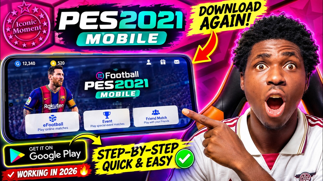 PES 2021 Mobile ВЕРНУЛАСЬ в 2026! 😱🔥 Как скачать и снова в неё играть!