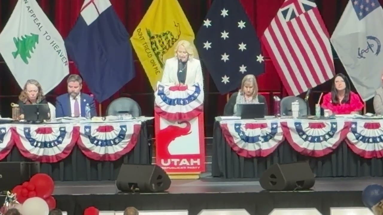 Utah 2nd Congressional District GOP candidate Karianne Lisonbee at the Utah GOP convention
