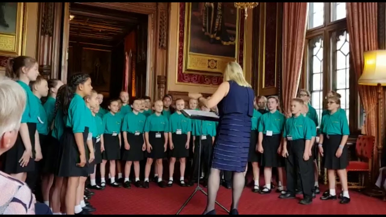 Lindley Junior School choir performance in Parliament