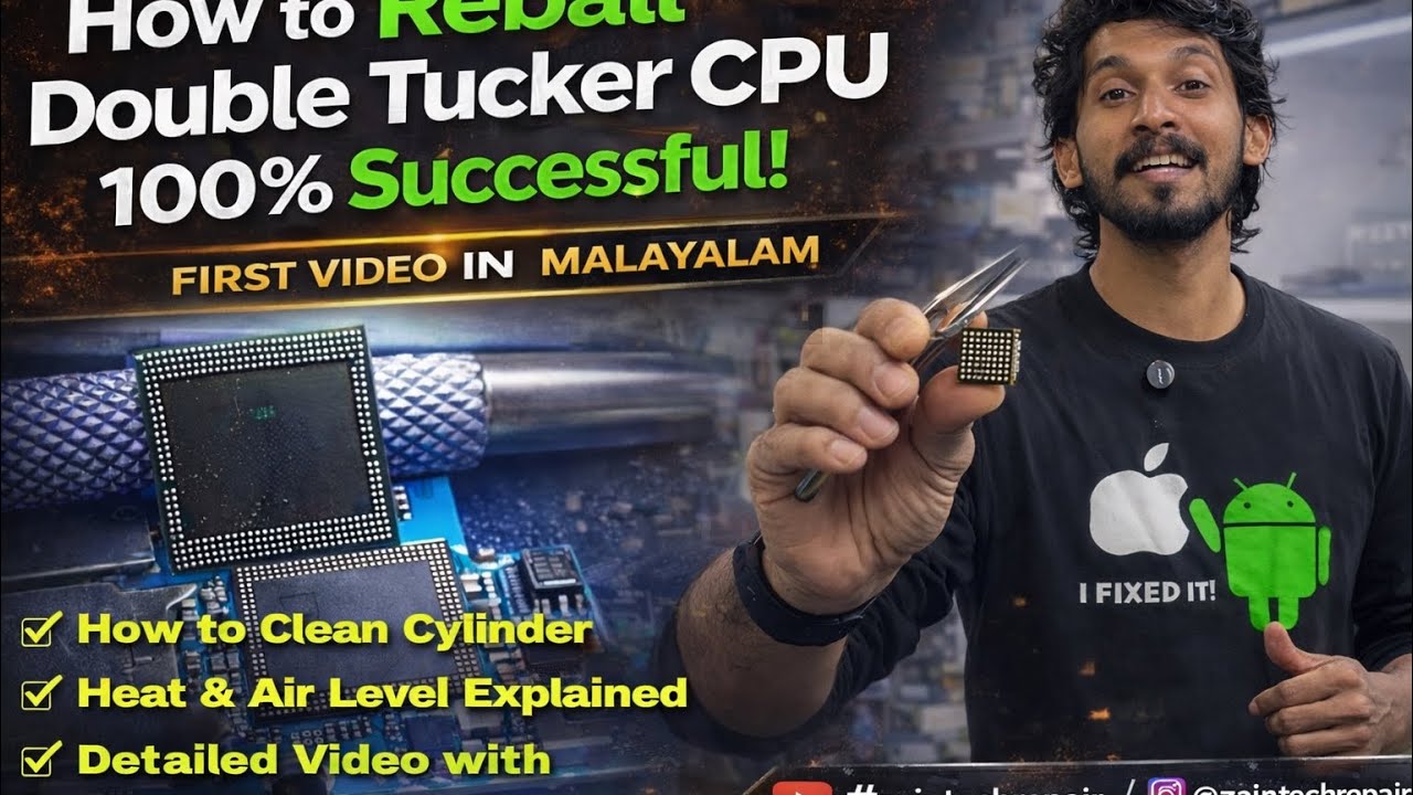 How to reball Samsung A30,A30s,M30,M30s,A50,A50s double tucker cpu successful - malayalam #malayalam